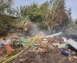 מושב פדויים: שריפה בשטח חקלאי כובתה, צוותים פועלים למניעת התפשטות