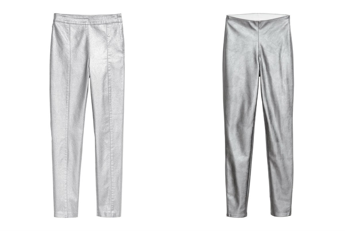 מכנסיים כסופים ב H&M. צילום: הנס מוריץ.