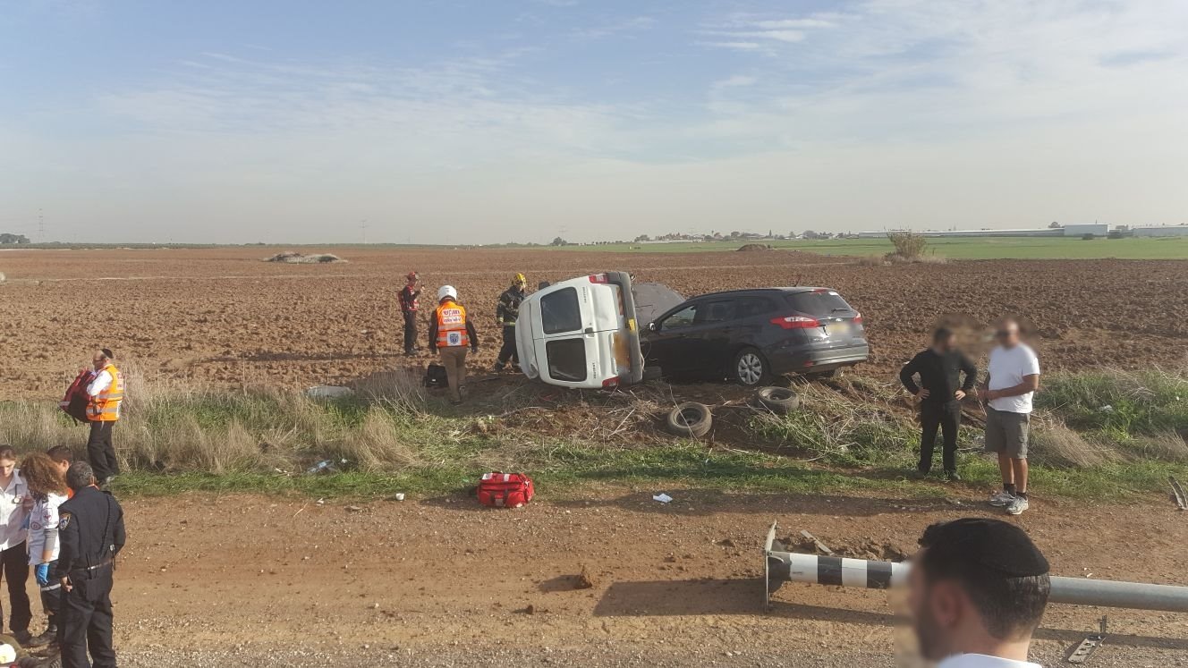 צילום מזירת התאונה :איחוד והצלה