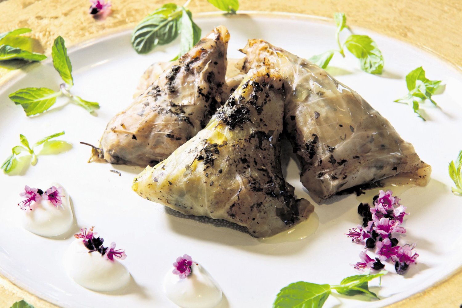 משולשי כרוב ברוטב תמרהינדי. צילום: ריאן