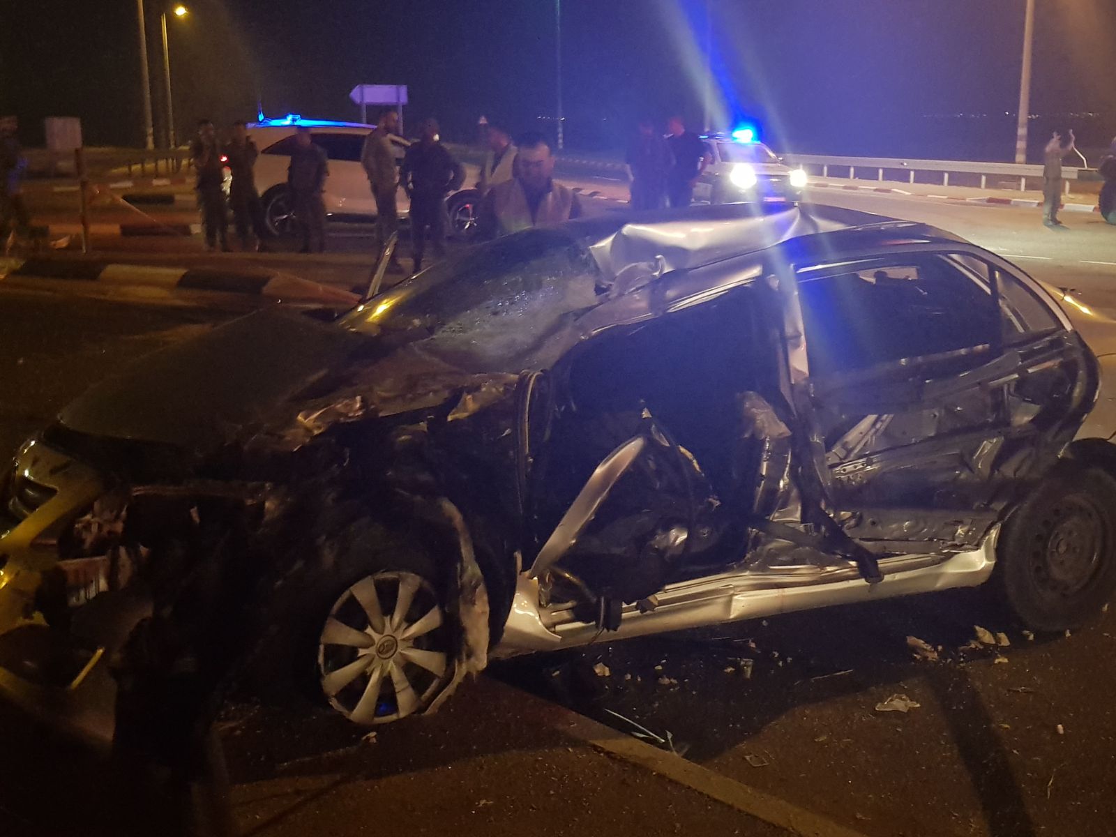 זירת התאונה כביש 232