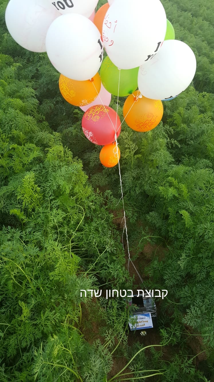 אשכול בלונים עם מטען