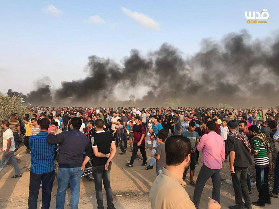 מפגינים פלסטינים