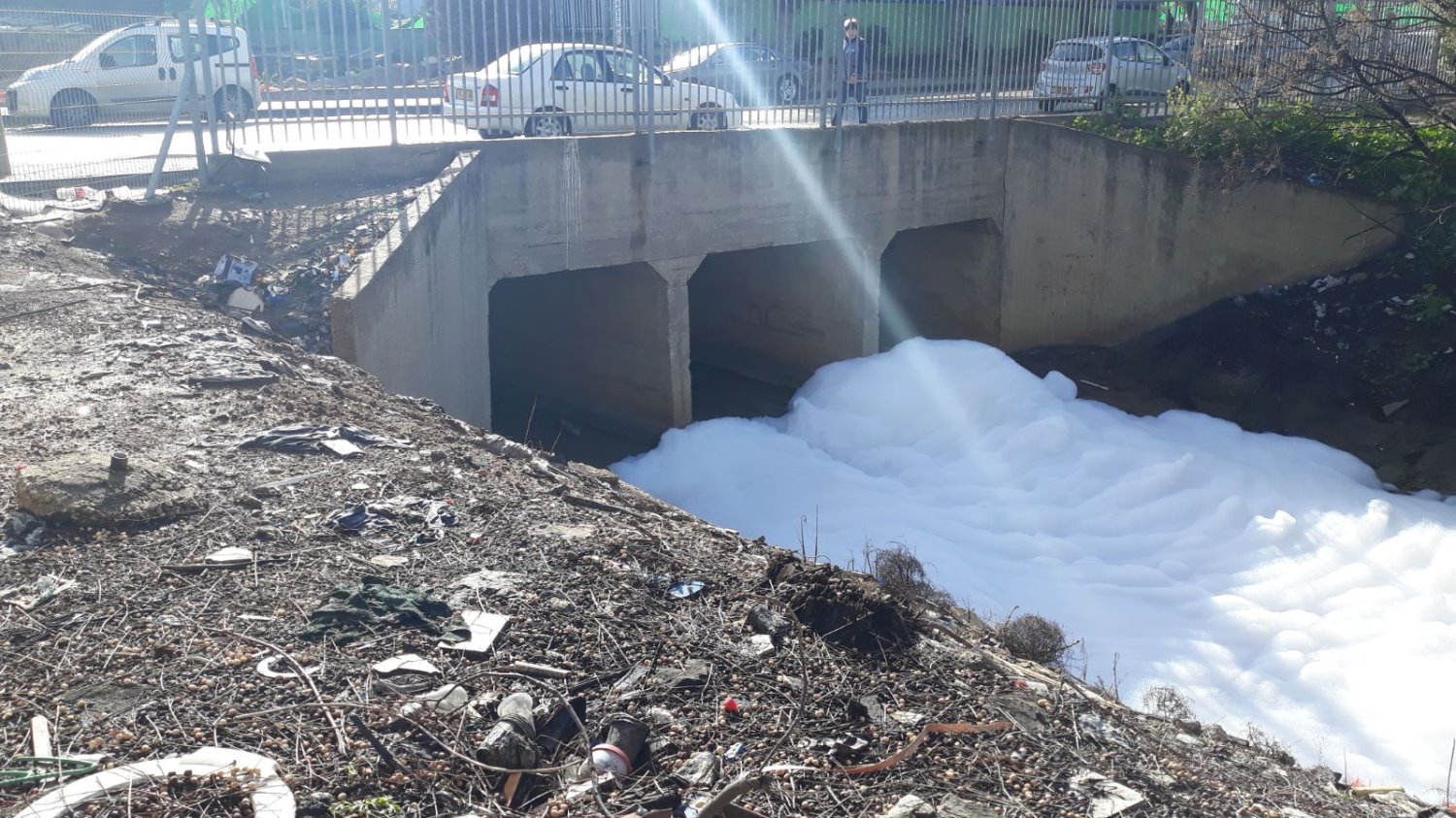 קצף בנחל שלווה רם סלהוב, איגוד ערים אשקלון.