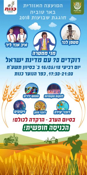 שבועות מועצה אזורית באר טוביה