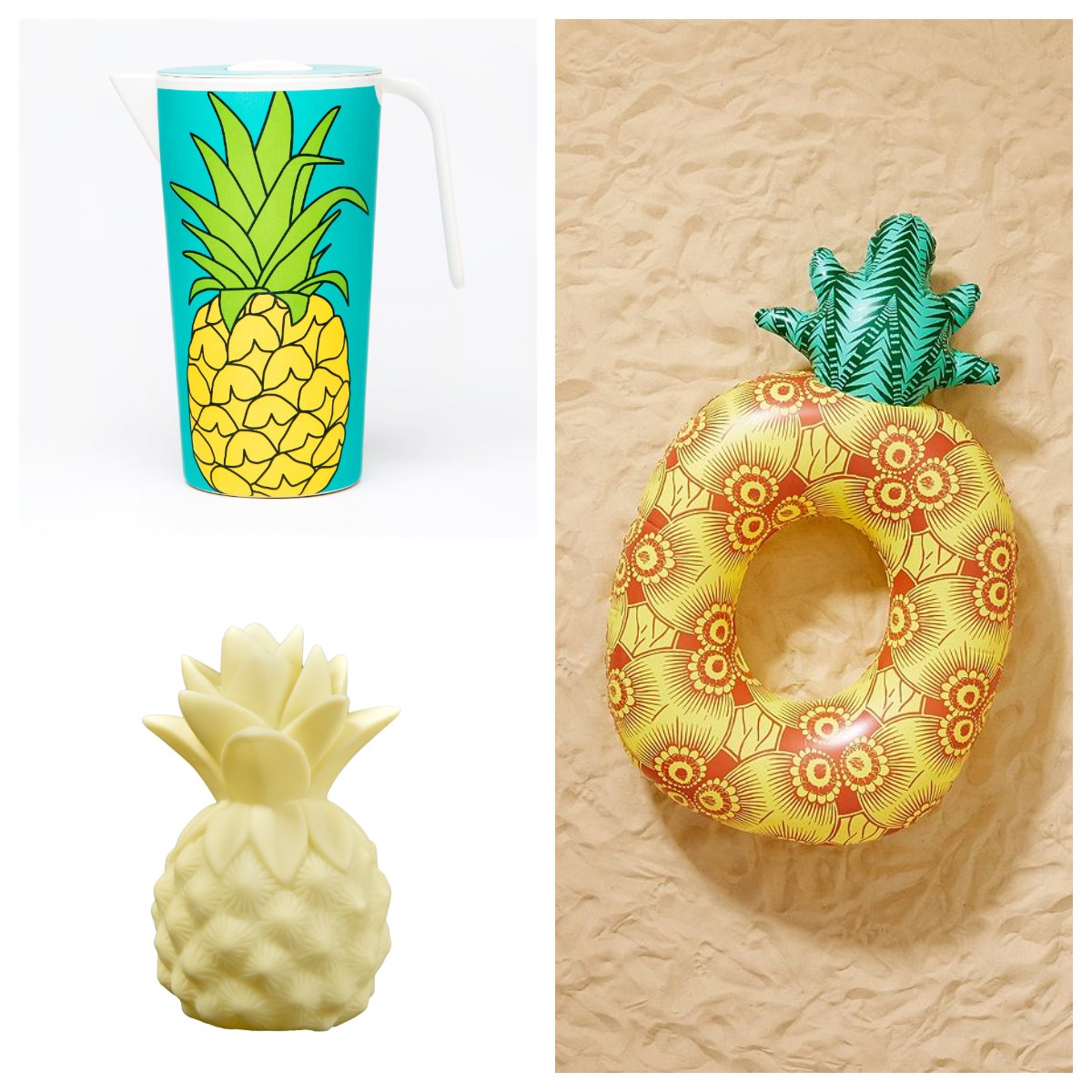 גלגל ים URBAN OUTFITTERAS, 109.90 שקל, יח"צ. קנקן טוונטיפורסבן, 59.90 שקל, צילום: אלעד חיזקי. מנורה SELECT, 29.90 שקל, יח"צ. 