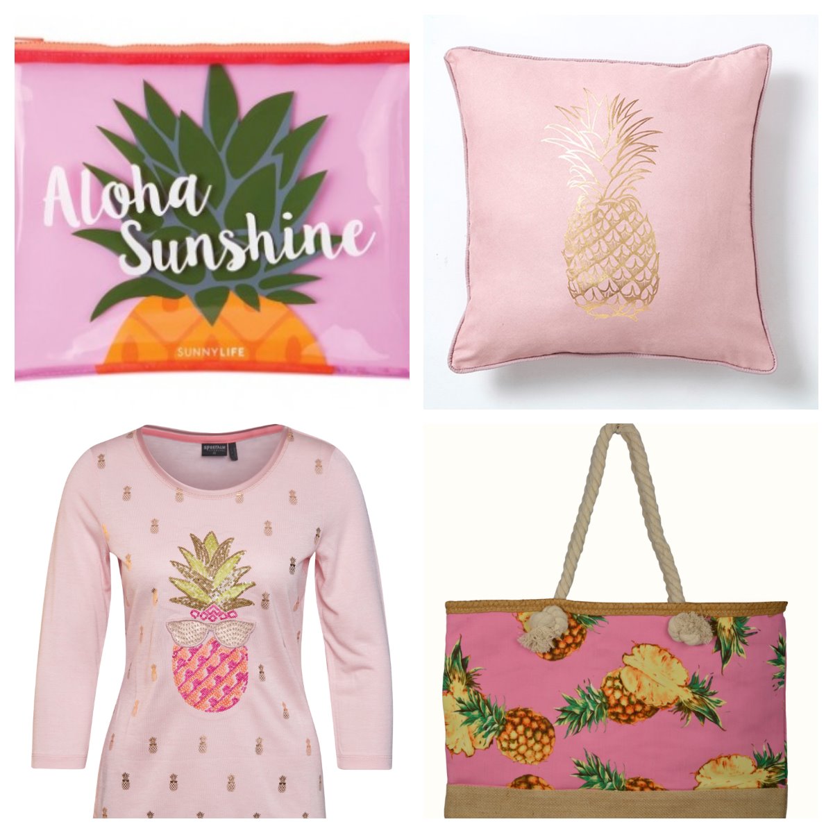 כרית h&o, 49.90 שקל, יח"צ. נרתיק אננס STORY, 69.90 שקל, יח"צ. תיק חבל h&o, 49.90 שקל, צילום: טל טרי. חולצה של המותג ספורטלם לבוטיק מילוס, 989 שקל, יח"צ. 