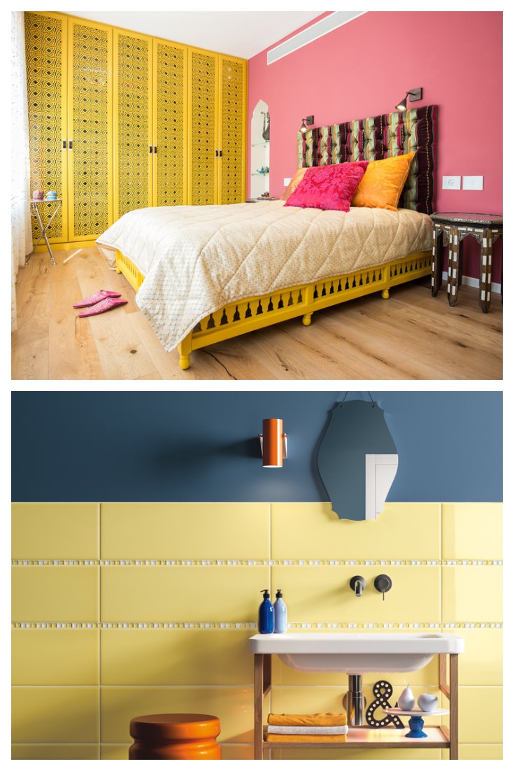 ארונות עם חזיתות דמויות משרבייה, למראה מאוורר, ריביירה. אדריכלית: יוליה סטרוסלסקי, צילום: אביב קורט. אריחים מקולקציית glass של חברת אימולה, בגוני פסטל מרעננים, ויה ארקדיה.