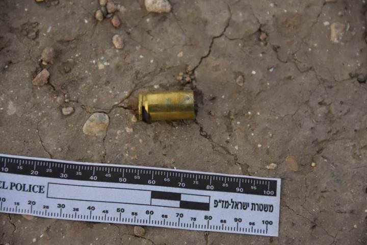 תרמיל שנורה בשדו שמורת פורה- צילום דוברות משטרה