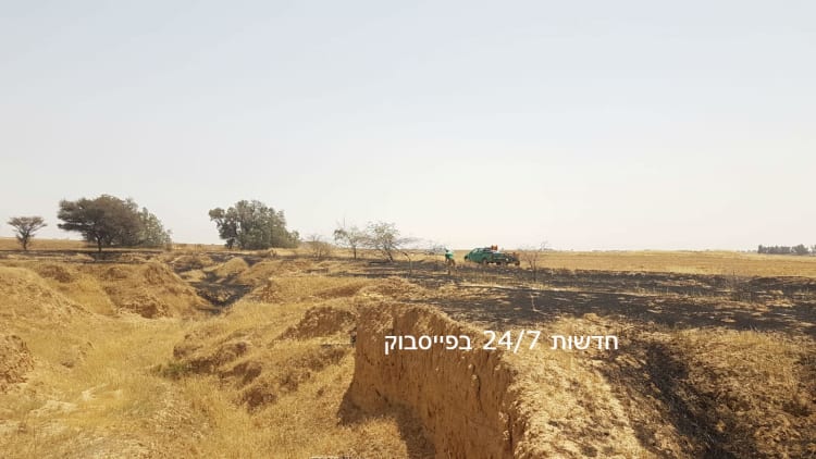 שריפה בנחל הבשור |חדשות 24/7