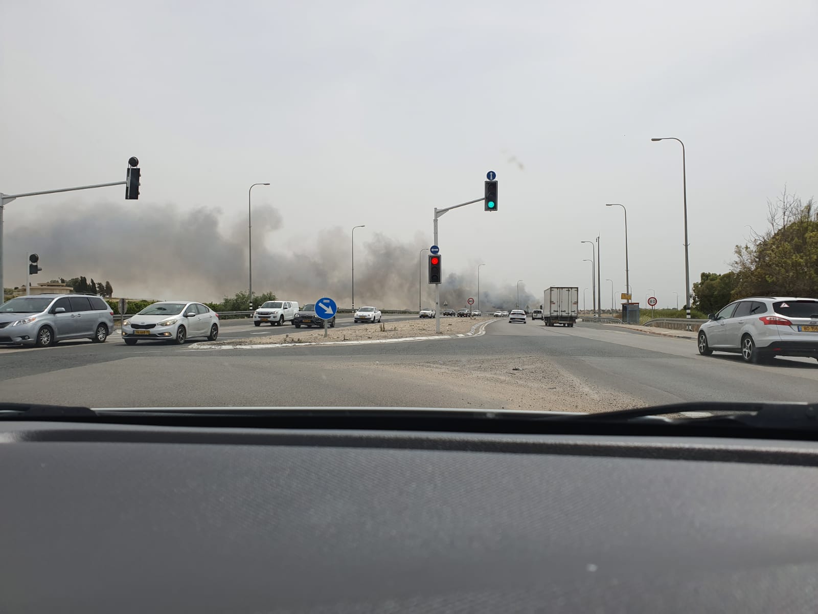 שריפה ליד מושב בית עזרא