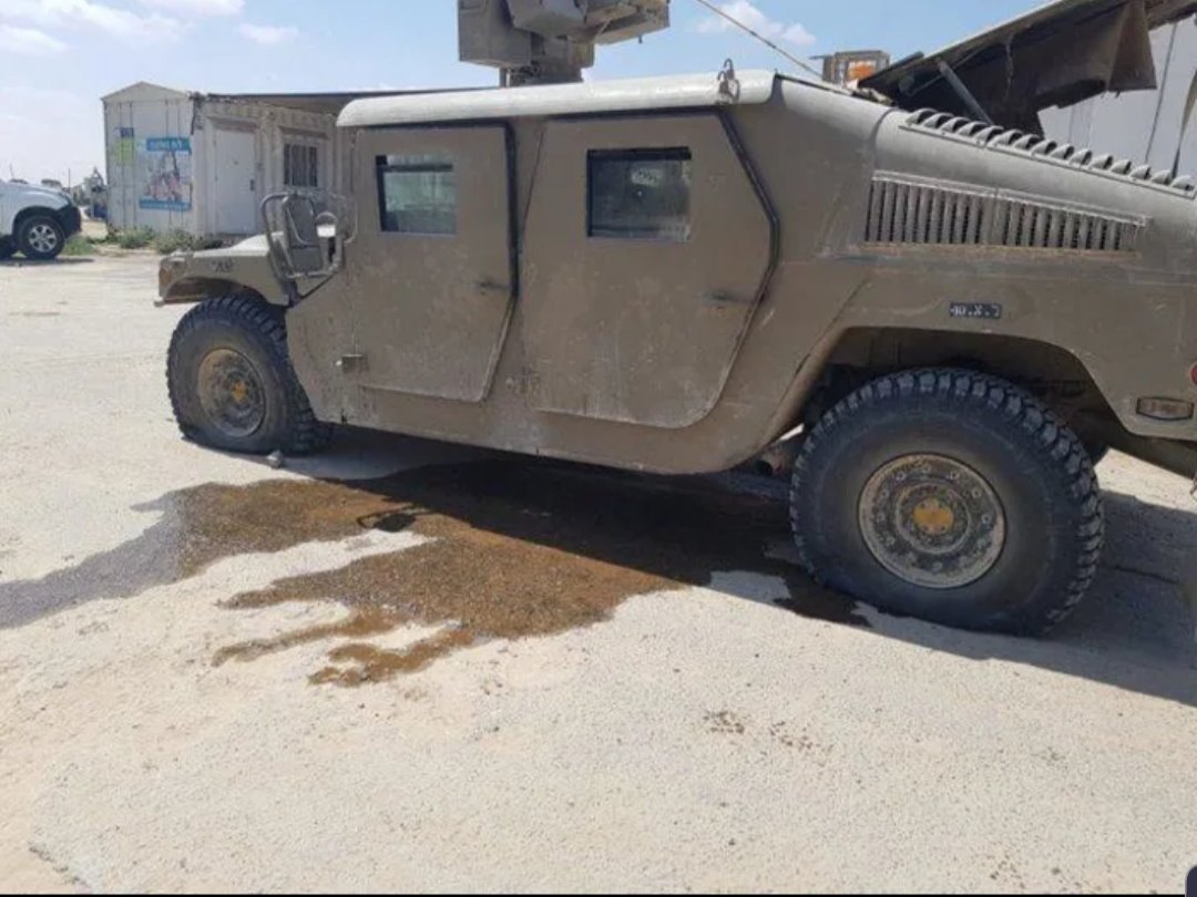 רכב ההאמר שנפגע -צילום ידיעות מהשטח טלגרם