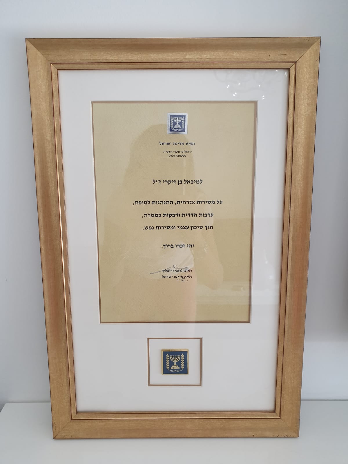 אות הגבורה. צילום באדיבות חלי איטח