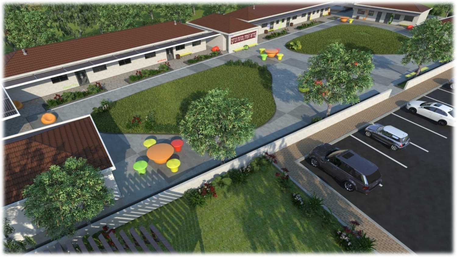 הדמייה של מבנה המדרשה -דוברות מ.א חוף אשקלון