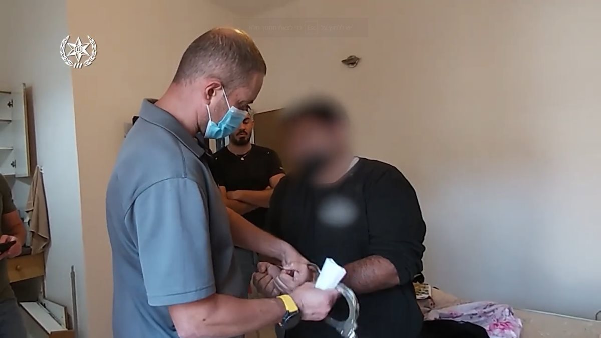 רגע המעצר. קרדיט: דוברות המשטרה