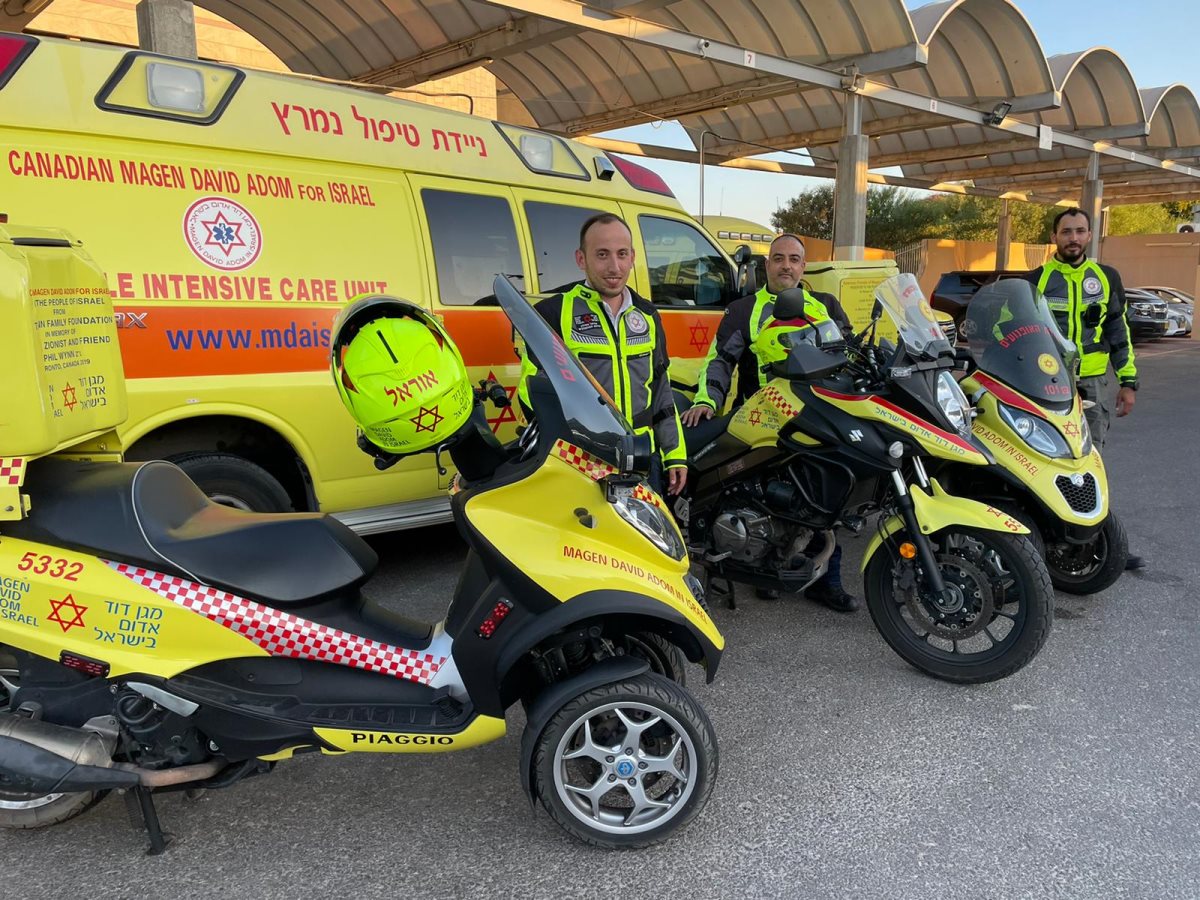 יחידת האופנועים במד"א - צילום באדיבות דוברות מד"א