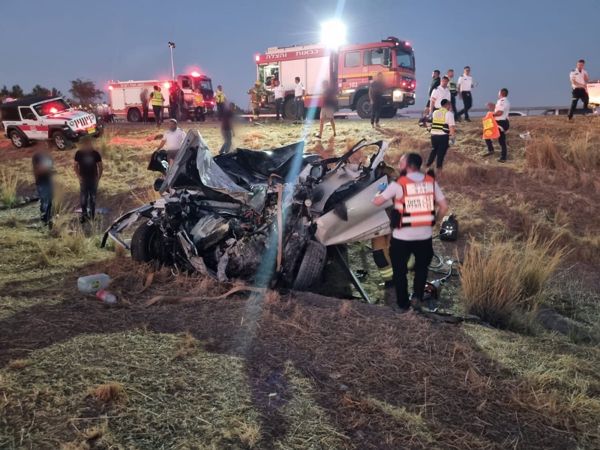 צילום מזירת התאונה איחוד הצלה