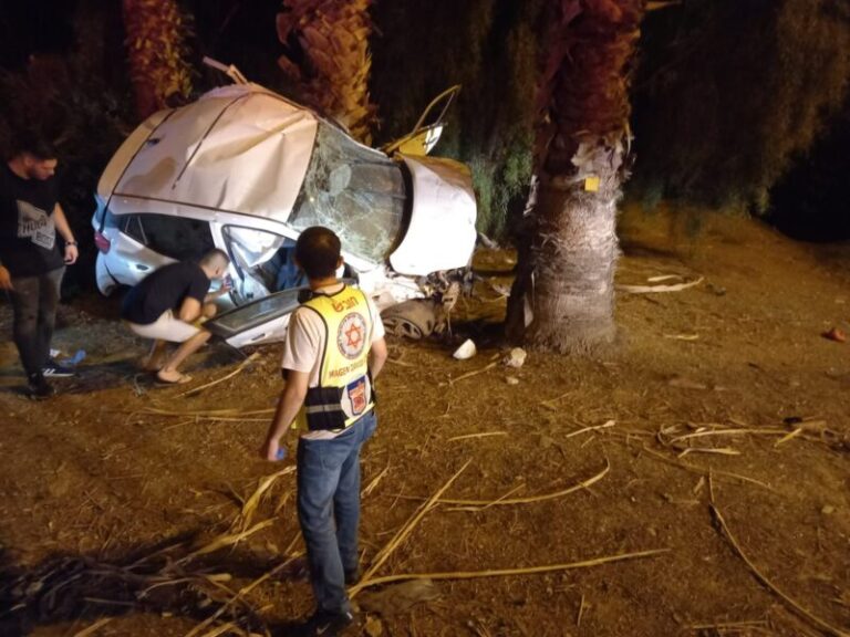 זירת התאונה. קרדיט - מד"א