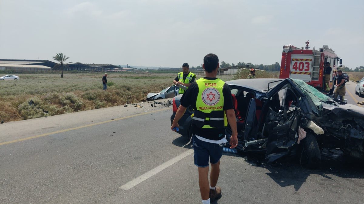 צילום מזירת התאונה - תיעוד מבצעי מד"א