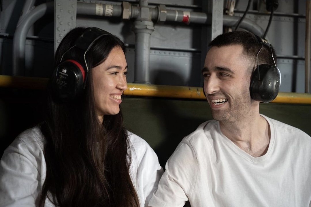 נועה ארגמני ואבינתן אור במסוקץ צילום: דובר צה"ל