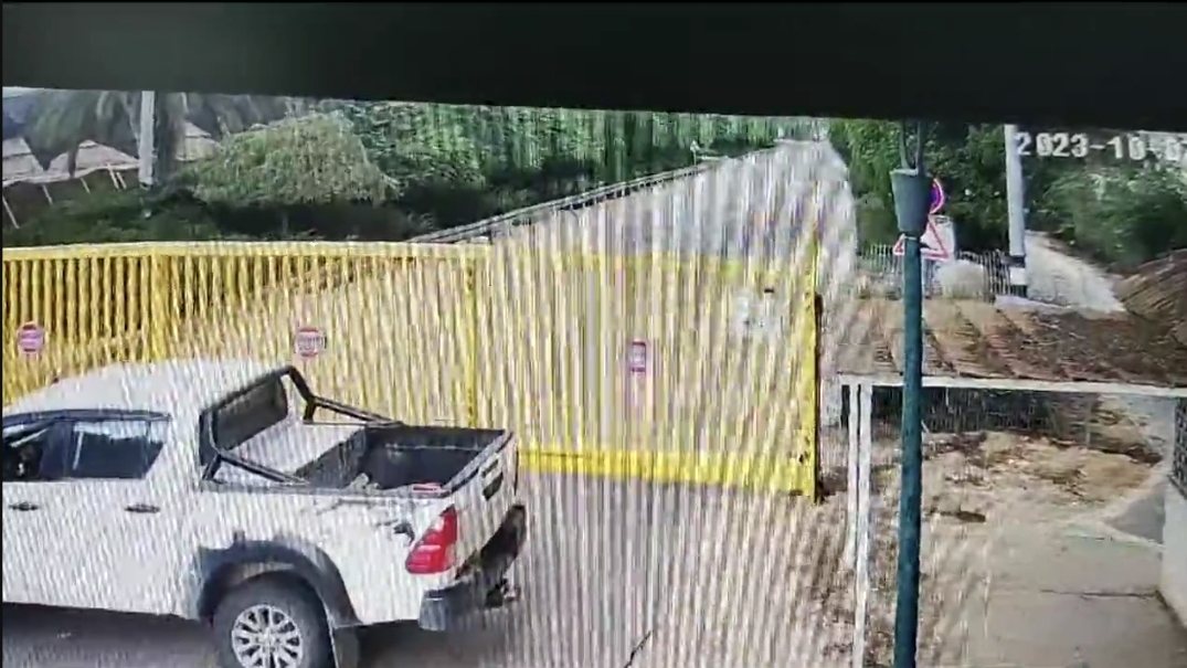 צילום חדירת המחבלים במצלמת האבטחה 