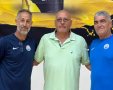 מימין טל רוסו, עמרי לוטן עמוס אריאל, מנכ"ל מועדון כדורסל עוטף דרום 