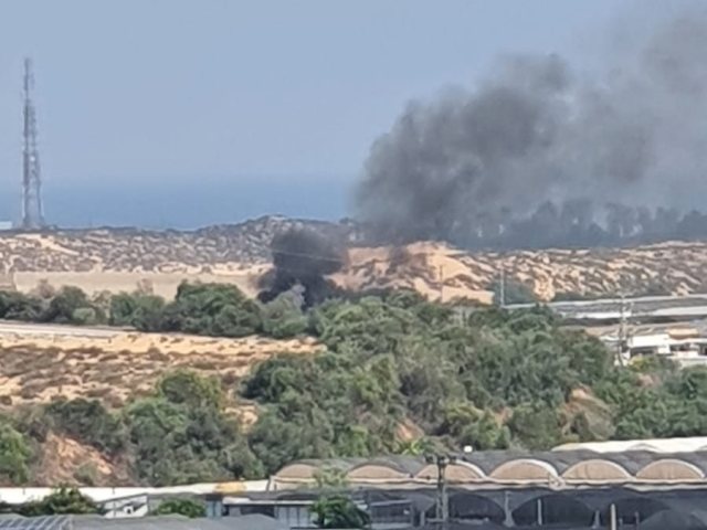 שריפה בישוב במועצה האזורית חוף אשקלון