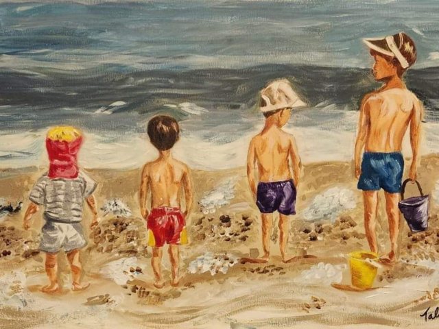 טלי פרלמן עזר, בחוף הים צילום יחצ תערוכות חדשות בגלריית האמנים רמת אביב