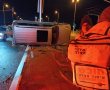 פצועים בהתהפכות רכב בצומת נהורה 
