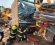 כמעט נגמר באסון: נהג שופל התהפך ונפצע באורח בינוני