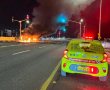 רכב עלה באש בכביש 34 צומת יד מרדכי, הנהג נמצא ללא סימני חיים 