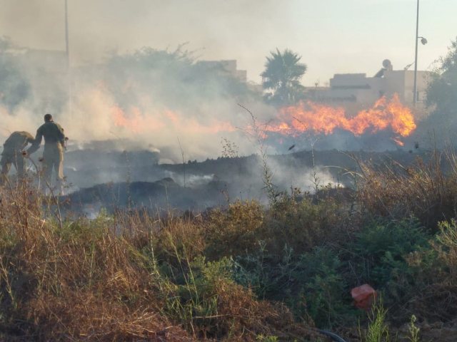 שריפה בעוטף עזה 