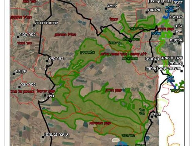 הבידוד יתבצע בשטחים הפתוחים באזורים הבאים, לפי המפה