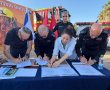  הונחו יסודות לביטחון ולתקומה: אבן הפינה לתחנת הכיבוי החדשה במגן