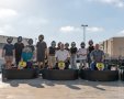 מימין דימה קוזניצוב בני בן מובחר וגיל גולדבוים עם ילדי מבואות החרמון צילום ירון אבדיאייב 