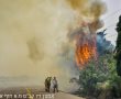שריפה בכביש 4 סמוך לקיבוץ יד מרדכי