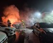חמישה כלי רכב נשרפו בלהבים – לוחמי האש מנעו התפשטות ברגע האחרון
