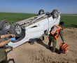 שני צעירים נפצעו בהתהפכות רכב סמוך לקיבוץ נגבה