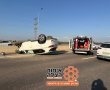 נהג התהפך עם רכבו  בכביש  35 צומת פלוגות 