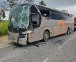 תאונת דרכים בין אוטובוס למשאית פסולת בכביש 334 צומת רוחמה