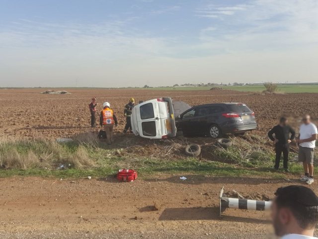 צילום מזירת התאונה :איחוד והצלה