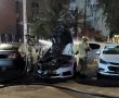 חשד להצתה ברובע ח': רכב עלה באש, הכבאים הסתערו